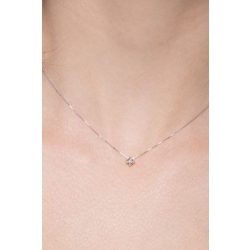 Moderne Weißgold-Damenkette mit Diamant-Anhänger 2