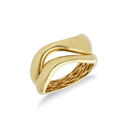 Bandring Damenring aus 750er Gelbgold