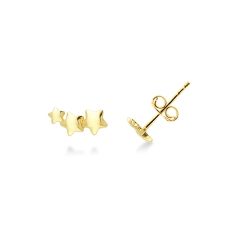 Ohrringe mit Sternen aus 18K Gelbgold