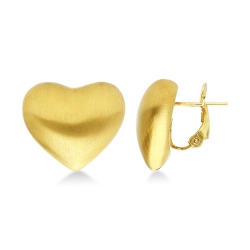 18K Gelbgold Herz-Ohrstecker