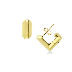 Eckige Ohrringe aus 18K Gelbgold