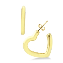 Herz Ohrringe aus 750er Gelbgold