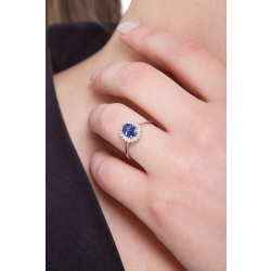 Halo Verlobungsring in Weißgold 750 2