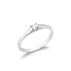 Diamant Ring 0.10 kt aus Weißgold 750