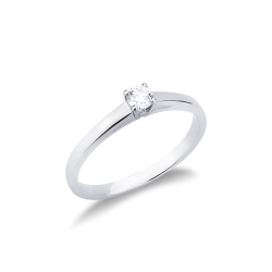 Diamantring Weißgold 18K 0.15 kt