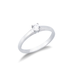 Ring mit Diamant 0.20 kt aus Weißgold 750