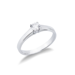 Solitär Ring aus Weißgold mit Diamant 0.30 kt