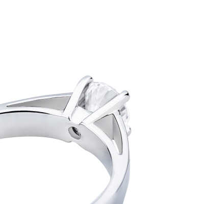 Weißgold 18K Antragsring mit Diamant 0.70 kt