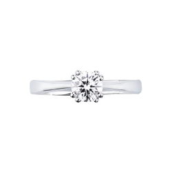 Verlobungsring mit Diamant 0,70 kt Weißgold 2