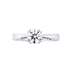 Weißgold 18K Verlobungsring mit einem 0,90 kt Diamanten 2