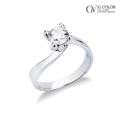 Verlobungsring Weißgold mit Diamanten