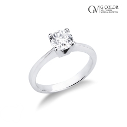 Verlobungsring aus Weißgold 18K mit einem 0,90 Karat Diamanten