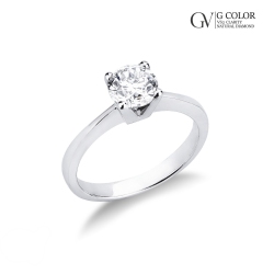 Weißgold 18K Verlobungsring 1 Karat Diamant