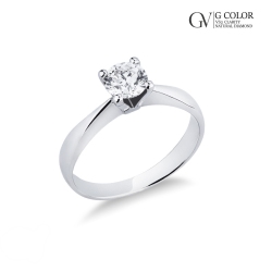 Solitärring Weißgold 1 Karat Diamantring