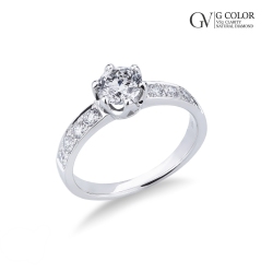 Solitärring Verlobungsring mit 0,90 ct Diamant