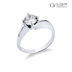 Verlobungsring Weißgold 18K mit einem 0,90 Karat Diamanten