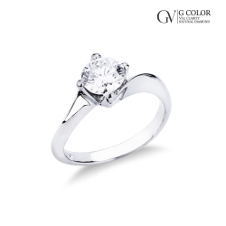 750er Weißgold Antragsring mit einem 1 Karat Diamanten