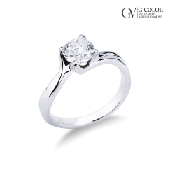 Verlobungsring Weißgold 750 mit 0,90 Diamant