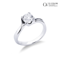 Verlobungsring 750 Weißgold Antragsring mit Diamant 1 Karat