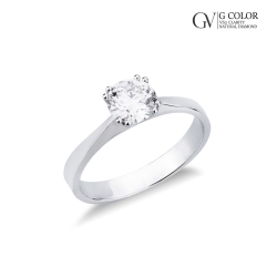 Weißgold 18K Verlobungsring mit einem 0,90 kt Diamanten
