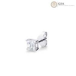 Einzelner Ohrstecker 18K Weißgold mit GIA Diamant