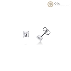 18k Weißgold-Ohrstecker mit GIA-zertifizierten Diamanten