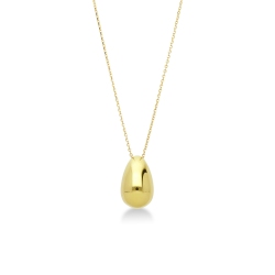 Gelbgold 750 Damenkette mit Tropfenanhänger