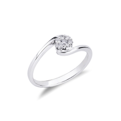 Weißgold Ring 750 TOI&MOI Illusion mit Diamanten