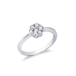 Illusion Ring Weißgold mit 0,4 Karat Diamanten
