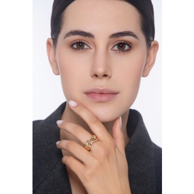 Bandring Damenring aus 750er Gelbgold