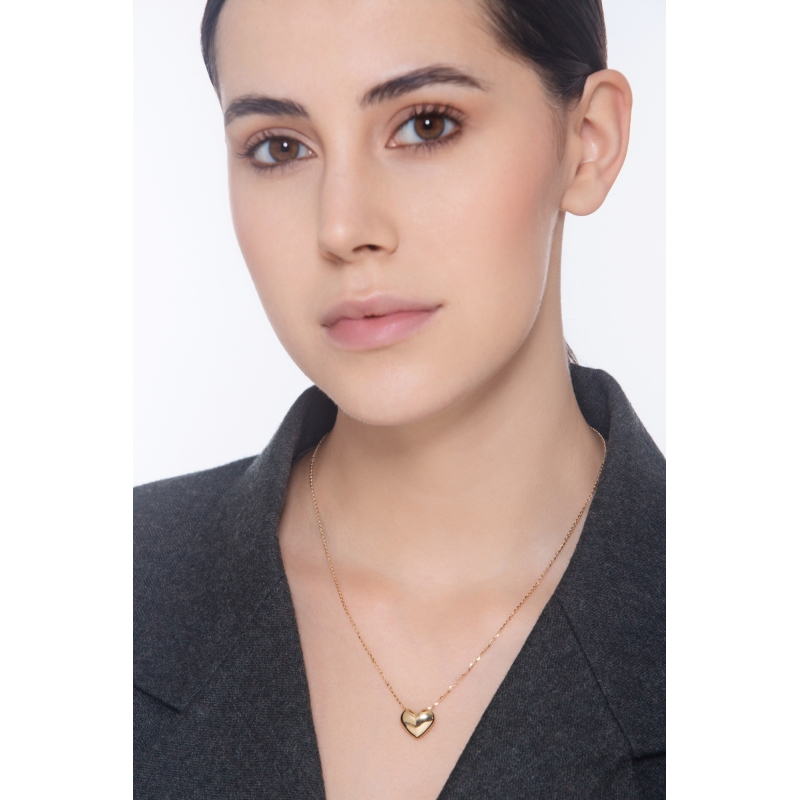 Gelbgold 18K Herzkette 