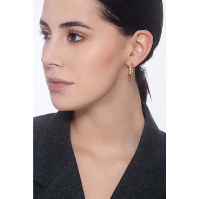 Halbmond-Ohrringe aus 750er Gelbgold