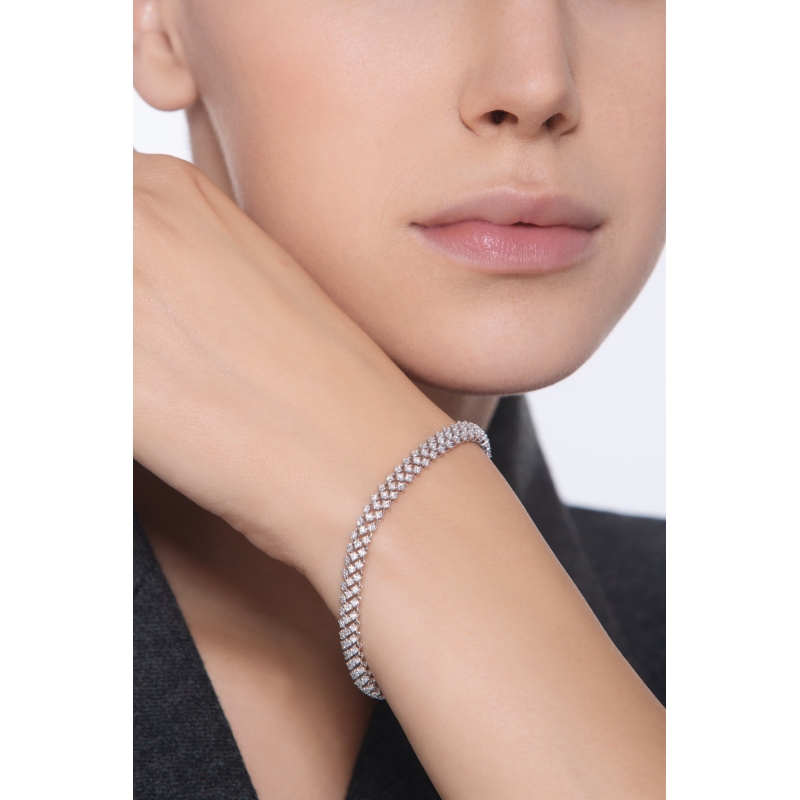 Designer Armband Weißgold 750 mit Diamanten