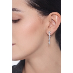 18K Weißgold Ohrhänger mit Diamanten 2