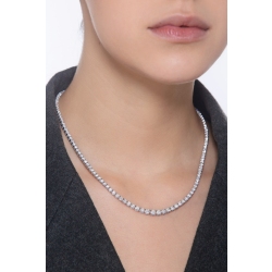 Rivière Halskette mit Diamanten aus Weißgold 18K 2