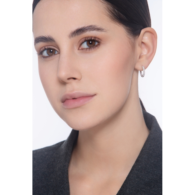 Weißgold 18k Diamanten Creolen