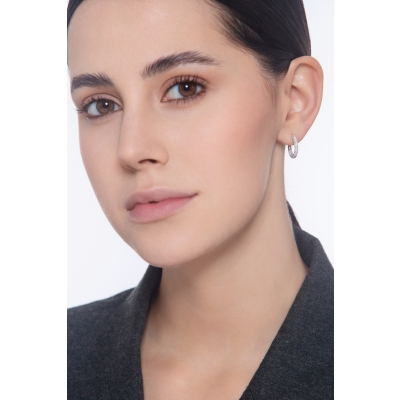 Weißgold 18k Diamanten Creolen