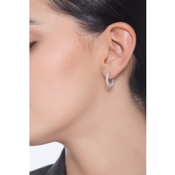 Weißgold 18k Diamanten Creolen 2