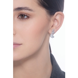 Designer Ohrringe aus 750er Weißgold Aquamarin und Diamant 2