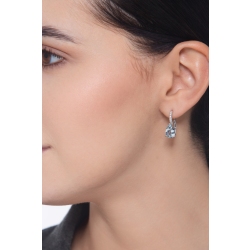 18K Weißgold Ohrhänger mit Aquamarinen und Diamanten 2