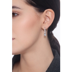 Weißgold 750 Ohrhänger mit Aquamarinen und Diamanten 2