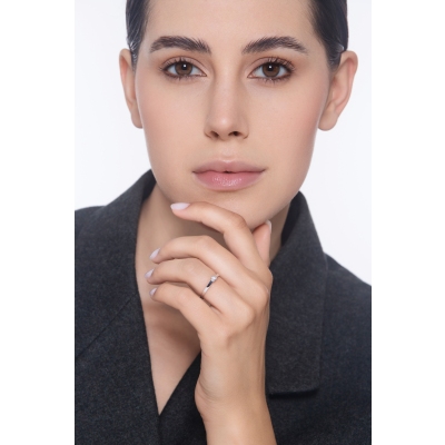 Diamantring Weißgold 18K 0.15 kt