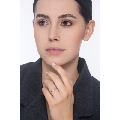 Damenring mit Diamant 0,40 kt Verlobung 