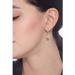 Aquamarin Ohrringe aus 750er Weißgold mit Diamanten 2
