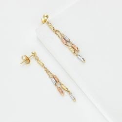 Ohrhänger aus Gelbgold, Roségold und Weißgold 18K 2