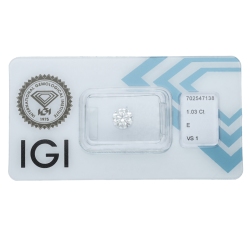 IGI-zertifizierter Diamant CT 1.03  E VS1
