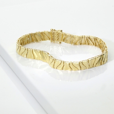 18K Gelbgold Designer Armband 