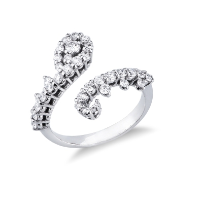 Designer Ring aus 18K Weißgold mit Diamanten 