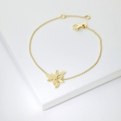 Gelbgold 18k Armband mit Blatt  2