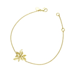 Gelbgold 18k Armband mit Blatt